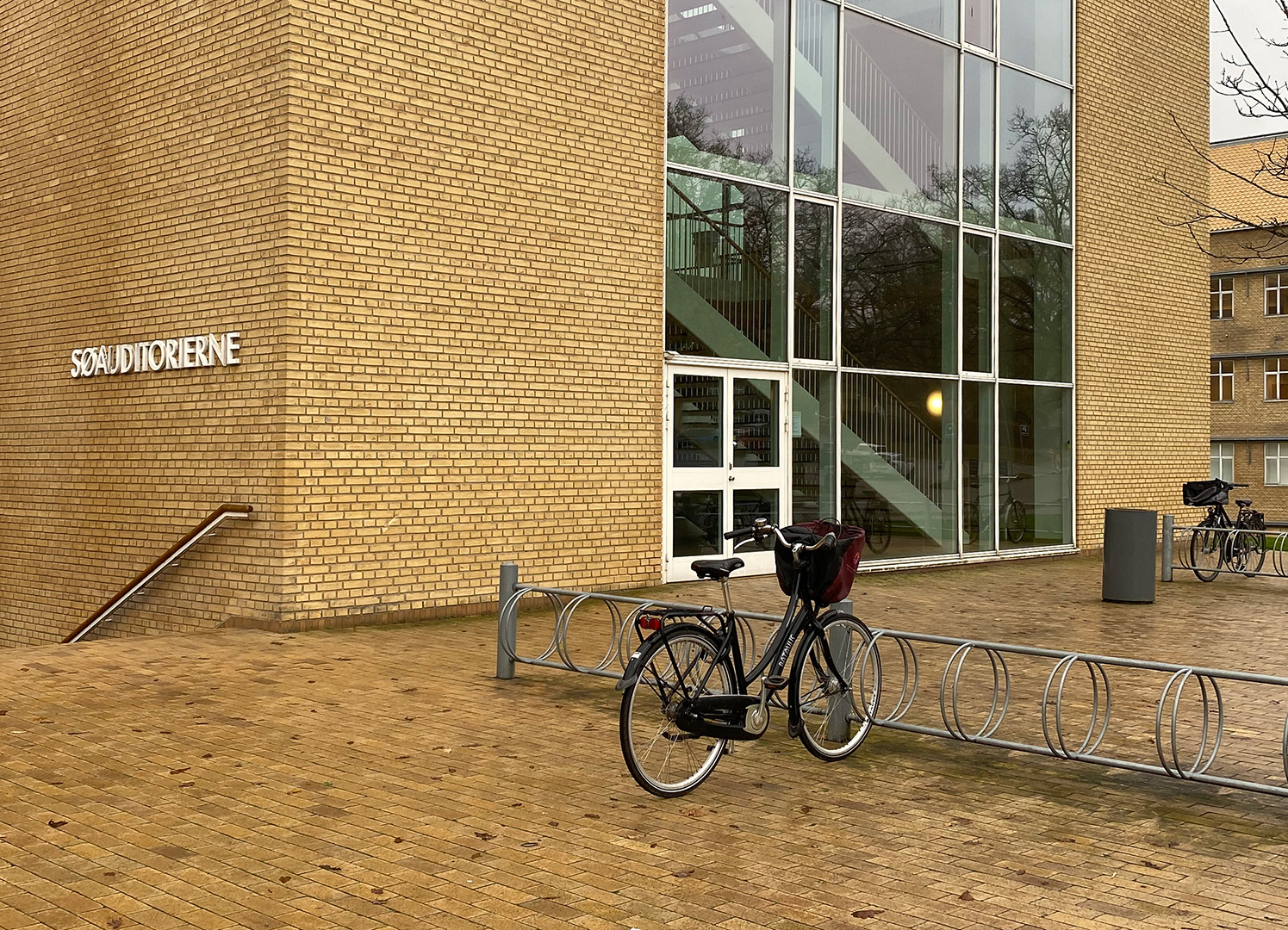Dobbeltsidet cykelstativ ved Aarhus Universitet