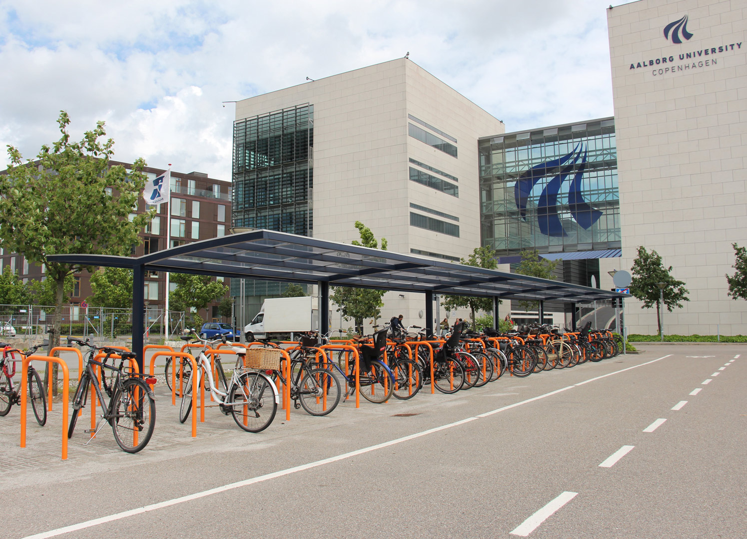 Dobbelt cykelskur i stål